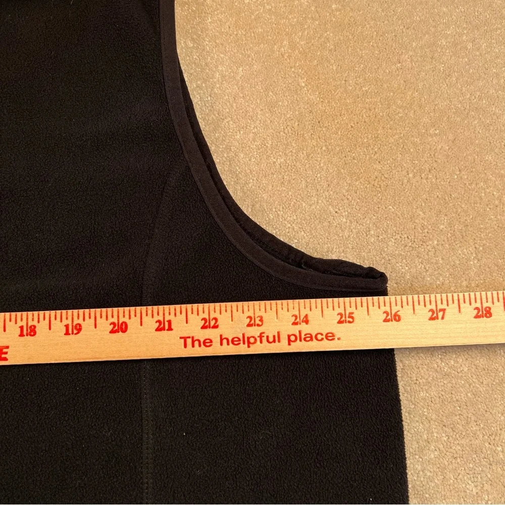 Lands End Fleece Vest men's 2X Full Zip Black‎ Lightweight Soft Comfy